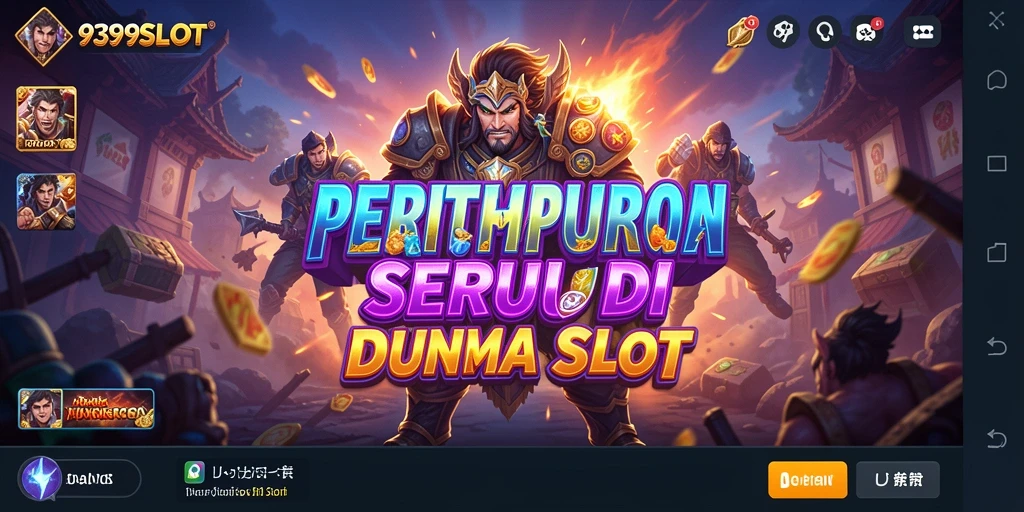 Tangkapan layar gameplay <strong>9399SLOT</strong> yang menampilkan pertarungan seru di arena.