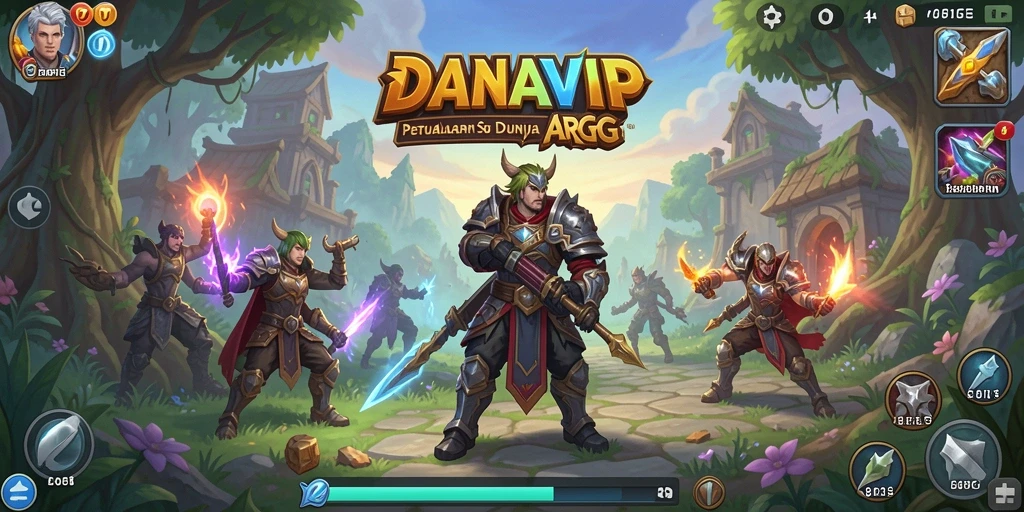 Tampilan gameplay seru DANAVIP dengan aksi petualangan yang mendebarkan.