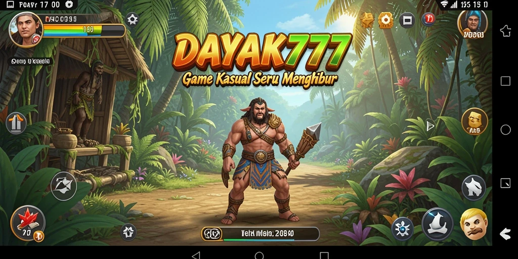 Tangkapan layar utama DAYAK777 menampilkan momen seru dalam game kasual.
