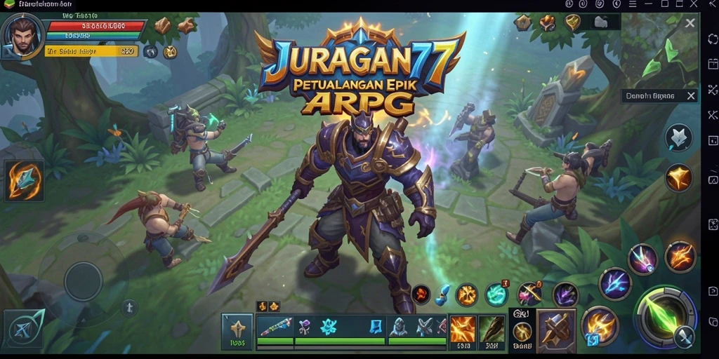 Tampilan gameplay menakjubkan dari JURAGAN77 di dunia ARPG.