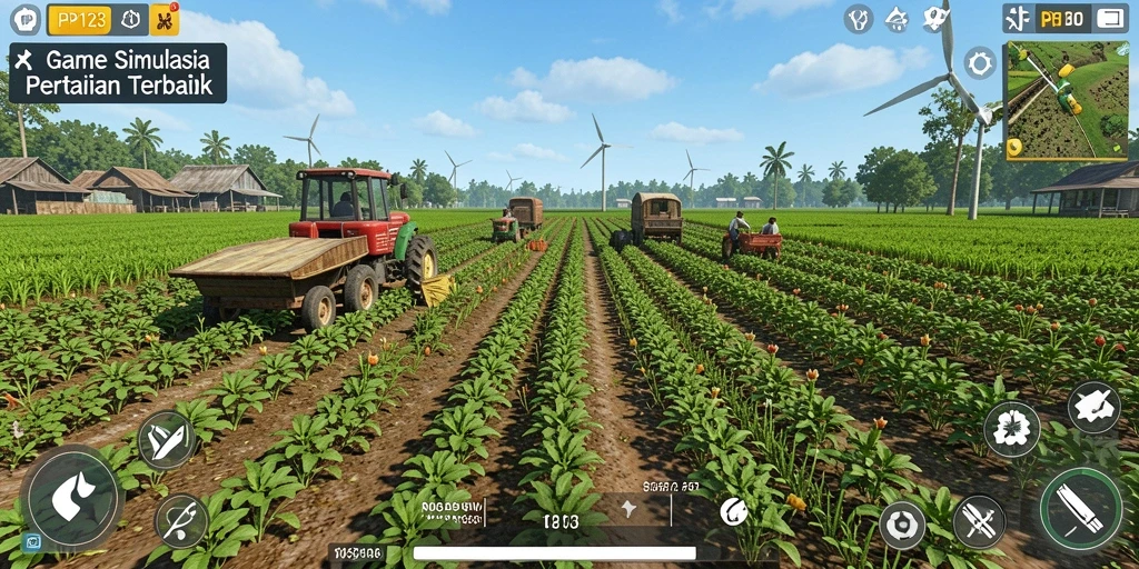 Tampilan menarik gameplay pertanian di PP123.