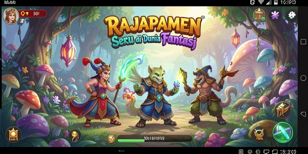 Tampilan gameplay seru di dunia fantasi RAJAPAMEN.