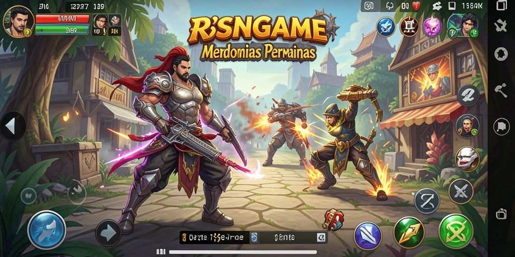 Tampilan gameplay RSNGAME yang menegangkan dan menantang di arena strategi.