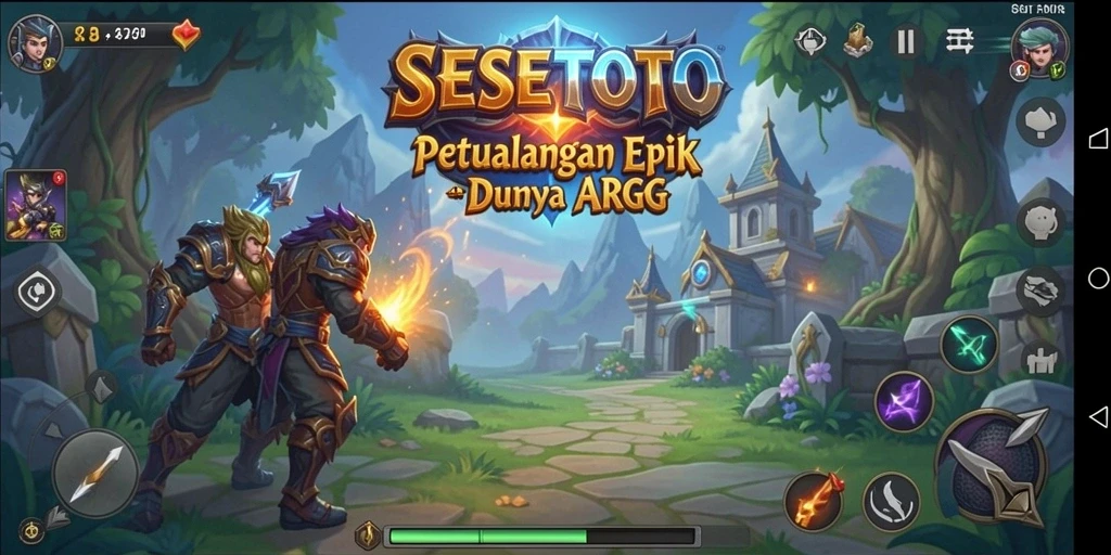 Tangkapan layar menunjukkan aksi seru dalam game SESETOTO ARPG.