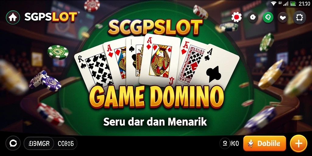 Screenshot gameplay SGPSLOT menampilkan serunya permainan Domino.