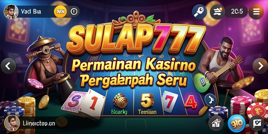Tampilan gameplay seru dari SULAP777 dengan berbagai pilihan permainan Kasino.