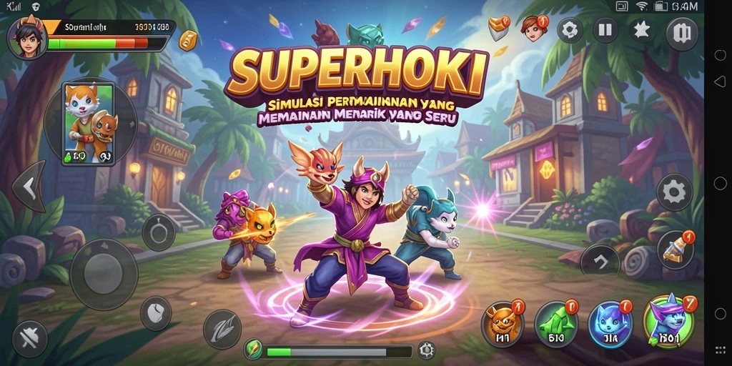 Tangkapan layar menampilkan gameplay SUPERHOKI yang menegangkan dan interaktif.