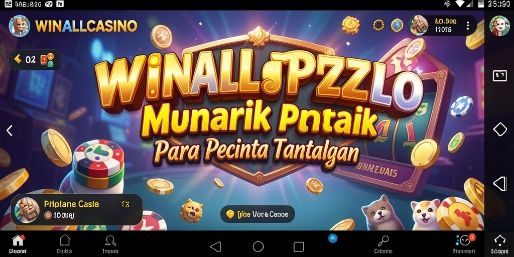 Screenshot gameplay WINALLCASINO menunjukkan tantangan Puzzle yang mengasyikkan.